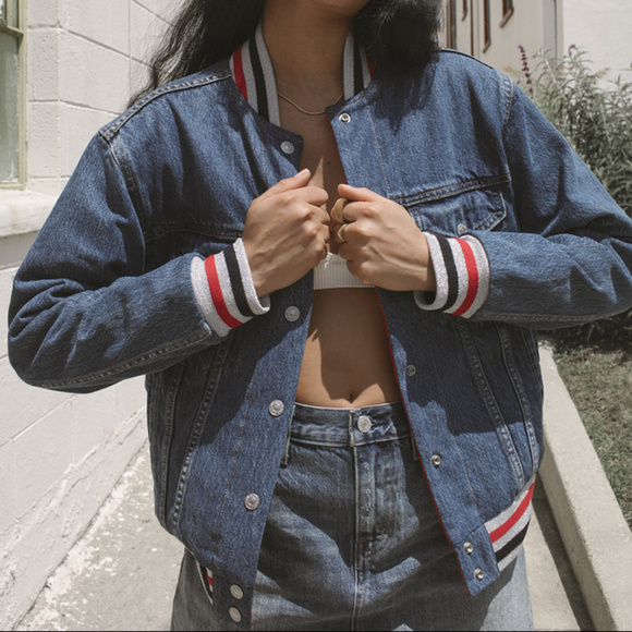 Levi's Jackets & Blazers - Levi’s Reversible Denim Bomber Varsity Jacket